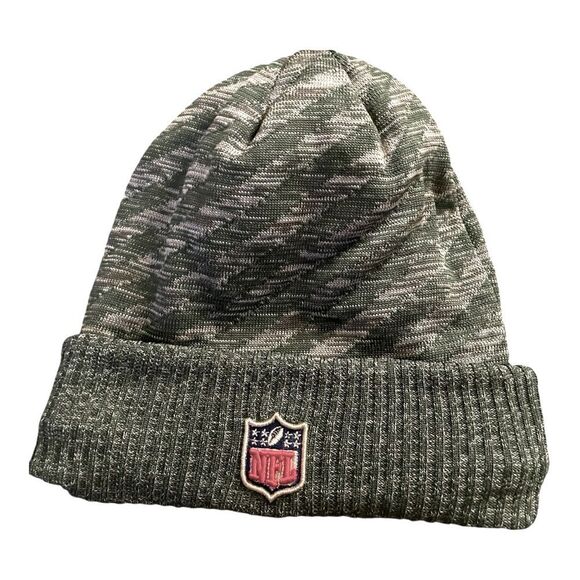 New York Jets New Era Cuffed Beanie | NFL Winter Hat Green Gray Knit 🏈 - Picture 4 of 8